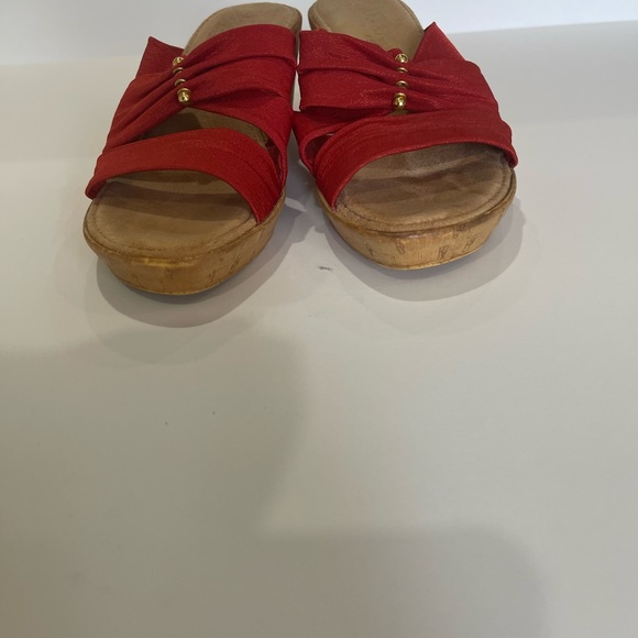 Italian shoemaker mules 7, orange, good condition. - Picture 3 of 4